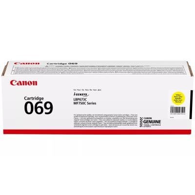 Canon originální toner Cartridge 069 Y žlutý, MF752Cdw, 754Cdw, LBP673Cdw, kapacita 1 900 stran