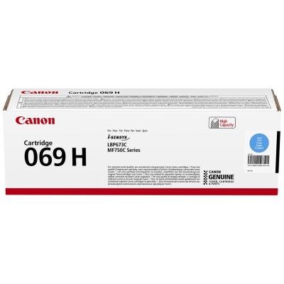 Canon originální vysokokapacitní toner Cartridge 069 H C azurový, MF752Cdw, 754Cdw, LBP673Cdw, kapacita 5 500 stran/K/