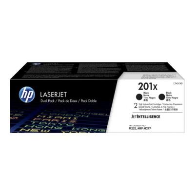 HP toner cartridge 201X black velká, CF400XD - 2 pack