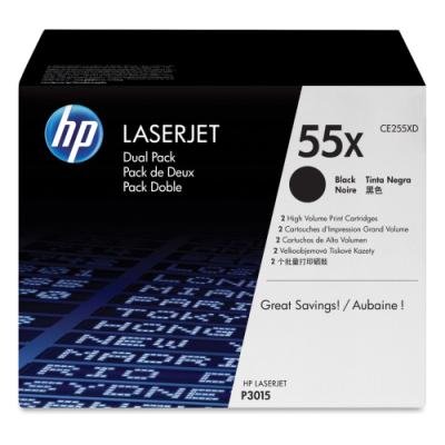 Toner HP 55X (CE255XD) dvojpack černý