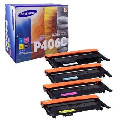 SAMSUNG toner CMYK sada CLT-P406C for CLP-360/365/CLX-3300/3305/C410/C460 - 1500/1000 pages 