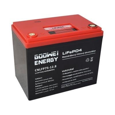 GOOWEI ENERGY trakční baterie (LiFePO4) CNLFP75-12.8, 75Ah, 12.8V