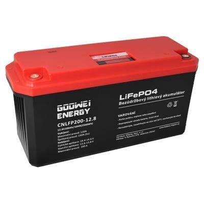 GOOWEI ENERGY trakční baterie (LiFePO4) CNLFP200-12.8, 200Ah, 12.8V