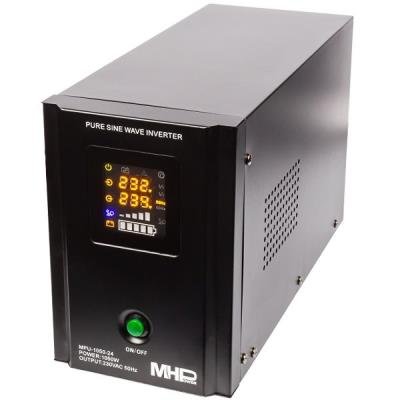 MHPower záložní zdroj MPU-1050-24, UPS, 1050W, čistý sinus, 24V