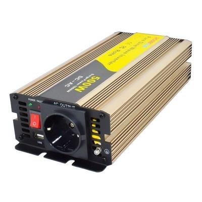 ROGERELE Sinus voltage convertor  REP500-12, 500W, 12V, USB port