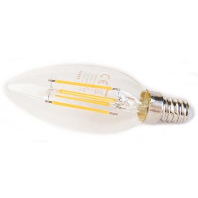 Tesla LED žárovka FILAMENT RETRO svíčka E14/4.2W/230V/470lm/25 000h/2700K teplá/360st/čirá