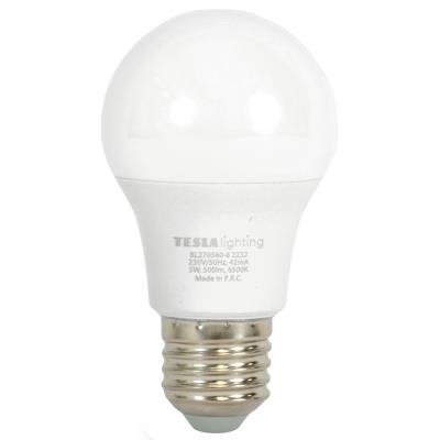 Tesla LED žárovka BULB/E27/5W/230V/500lm/25 000h/6500K studená bílá