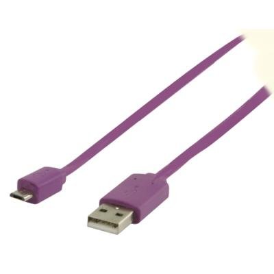 Kabel Valueline USB2.0 typ A na micro B 1m fialový