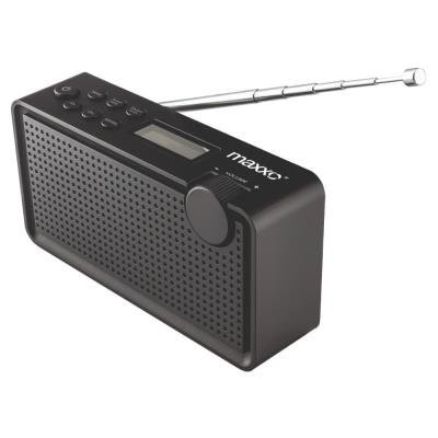 Maxxo rádio PB01/ DAB+/ FM 87,5 - 108MHz/ příkon 5V - 1A/ výkon 2W/ 3,5mm Jack/ až 8 hod.