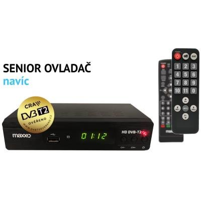 Maxxo HD DVB-T2 + Senior ovladač