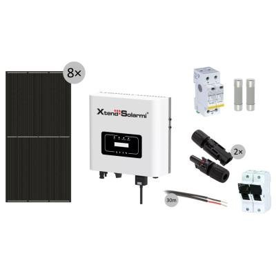 Solarmi 3000M solární elektrárna: 3kW síťový měnič s limiterem + 8x 450Wp solární panel